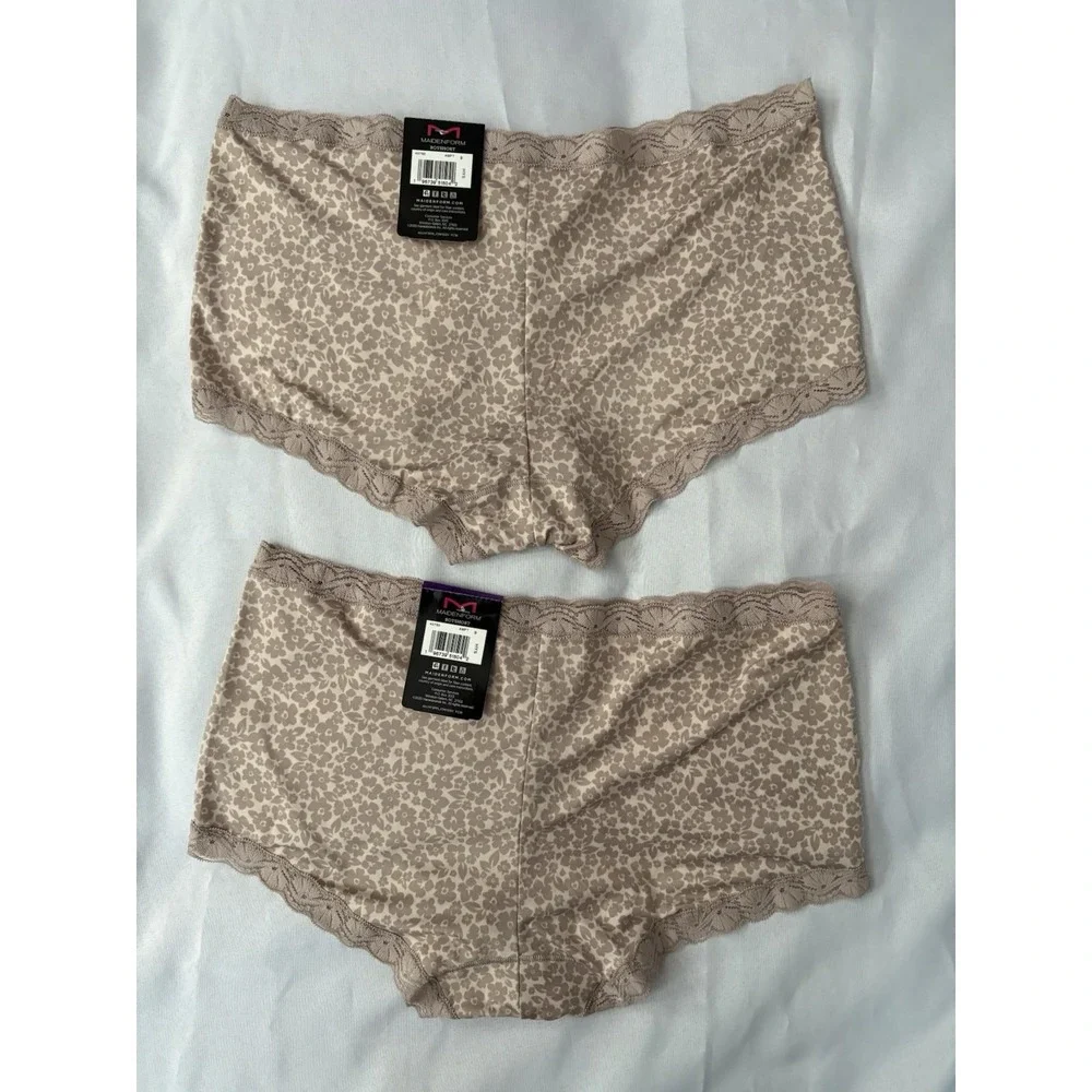 NEW Maidenform One Fab Fit Boyshort Panty 40760 Multicolor Womens 2xlarge 2 Pair